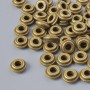 Finding Insert Bead, diameter 6x2.5mm, hole diameter 2.1mm, pack 60pcs+/- bronze colour metal