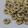 Finding Insert Bead, diameter 8x2mm, hole diameter 2.2mm, pack 42pcs+/- bronze colour metal
