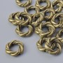 Finding Insert Bead, diameter 11x3mm, hole diameter 1.1mm, pack 16pcs+/- bronze colour metal