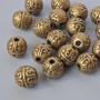Finding Insert Bead, diameter 7mm, hole diameter 1.7mm, pack 16pcs+/- bronze colour metal