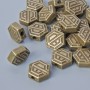 Finding Insert Bead, diameter 8.5x4mm, hole diameter 1.9mm, pack 24pcs+/- bronze colour metal