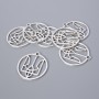Findings pendant "Coat of Arms", diameter 26.5x25mm, hole diameter 1.9mm, pack 7pcs+/- silver colour metal