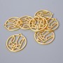 Findings pendant "Coat of Arms", diameter 26.5x25mm, hole diameter 1.9mm, pack 7pcs+/- gold colour metal