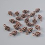 Findings pendant "Pine Cone", diameter 13x7mm, hole diameter 1.7mm, pack 20pcs+/- copper colour metal