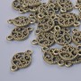 Findings pendant, diameter 17x10.5mm, hole diameter 1.9mm, pack 24pcs+/- bronze colour metal