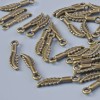 Pendant Fittings "Feather", diameter 16x3.5mm, bore 1.4mm, pack 33±, bronze metal colour
