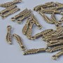 Pendant Fittings "Feather", diameter 16x3.5mm, bore 1.4mm, pack 33±, bronze metal colour