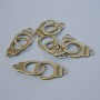 Findings Pendant "Handcuffs", diameter 23x14.5mm, hole diameter 2.4mm, length 40mm, pack of 5pcs +/- bronze metal colour
