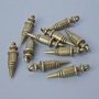 Finding Pendant "Syringe", 24.5x6.5mm, hole diameter 2mm, pack of 10pcs+/- bronze metal colour