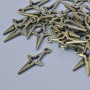 Findings Pendant "Star", diameter 23x10mm, hole diameter 1.6mm, pack of 30pcs +/- bronze metal colour