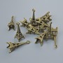 Findings Pendant "Eiffel Tower", diameter 20x9mm, hole diameter 1.5mm, pack of 15pcs +/- bronze metal colour