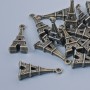 Finding Pendant "Eiffel Tower", 26x9mm, hole diameter 1.7mm, pack of 13pcs+/- bronze metal colour