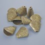 End caps, diameter 18x19, 5x10mm, hole diameter 2.3mm, packaged 10pcs±, bronze colour metal