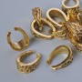 Pendant Bails, diameter 15×11×6 mm, hole diameter 10.7×7.2 mm, packaged 13 pcs ± 20 g, gold-tone metal