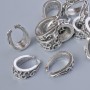 Pendant Base, Silver Colour, diameter 15x11x6mm, hole diameter 10.7x7.2mm, packaged 13 pcs ± 20 g ± silver colour metal