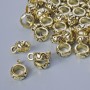Bezel Bail, 3.5x7.5x5mm, hole diameter 1.7mm, 4.6mm, length 10mm, batch 41 pcs ± 20g, light gold colour of metal