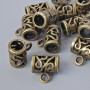 Bead Bail Holder, bronze colour, diameter 11×7.5 mm, hole Ø 2.1 mm, length 11 mm, packaging 14 pcs ±