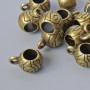 Bail Setter Bail, diameter 6.5×8 mm, hole diameter 1.6 mm, length 11 mm, packaged 15 pcs ± bronze metal colour
