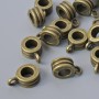 Bead Bail Holder, diameter 4.5×8mm, hole diameter 1.8mm, length 12, packaging 20 pcs ± bronze metal colour