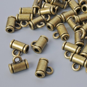Bail Bail (Bale) Holder, Ø 8×4 mm, hole Ø 1.8 mm, length 7.2 mm, packaged 40 pcs ± Bronze colour metal