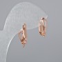 Earring posts in rose gold colour 17×12×5mm, 1 pair