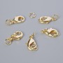 Clasp Lobster, diameter 12x6mm, gold-colour metal