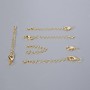 Clasp Lobster with Extended Chain, 12×6mm diameter, chain length 5.5 cm, gold-colour metal, 1 piece