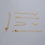 Clasp Hook with Carabiner, 10x5 mm diameter with extended chain, length 5.5 cm, gold-tone metal, 1 pc