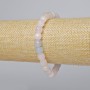 Morganite Bracelet natural gemstone faceted cube, 7.5mm diameter, length 18cm± (stretch)