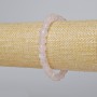 Bracelet Rose Quartz natural gemstone faceted cube, diameter 7mm±, length 18cm± (stretch)