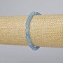 Bracelet Aquamarine natural stone faceted cube, diameter 5.5mm±, length 18cm± (stretch)