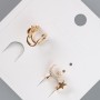 Kaf Xuping with White Rhinestones, 18K Gold Plating, 8.5×14mm±