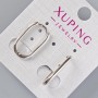 Xuping Earrings, diameter 20x2mm +-, rhodium plating