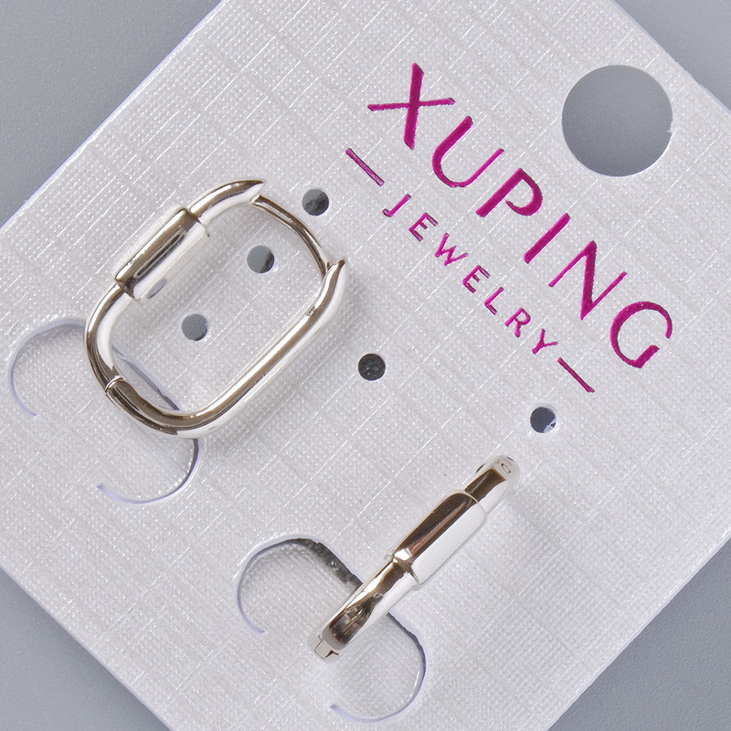 Xuping Earrings, diameter 16x3mm ±, rhodium-plated