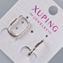 Xuping Earrings, diameter 16x3mm ±, rhodium-plated
