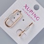 Xuping Earrings with White Rhinestones, 24×3.5mm± diameter, 18K Gold Plating
