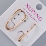 Xuping Earrings with white rhinestones, diameter 26.5×2.0mm, 18K gold plating