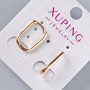 Xuping Earrings, diameter 17x2.5mm ±, 18K gold plating