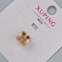 Xuping Bead with White Crystals, diameter 8.5×8.5 mm, hole 4.7 mm, 18K gold plating