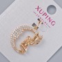 Pendant 'Fairy' Xuping with white crystals, diameter 21.5×18.5 mm, 5mm+ -, length 27mm+ -, 18K gold plated