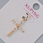 Pendant “Cross” Xuping with white crystals, 23.5×16mm diameter ±, length 29mm ±, 18K gold plated