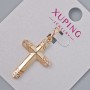 Pendant "Cross" Xuping with white crystals, 26.5×17×5 mm + -, length 31 mm ± 18K gold plating