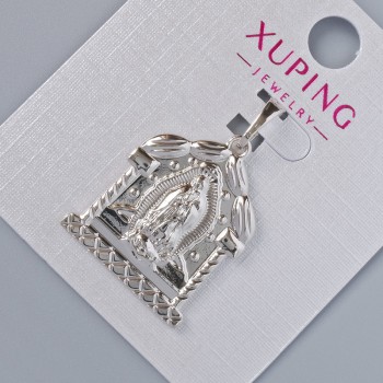 Pendant "Icon" Xuping, diameter 25×20mm±, length 30mm±, rhodium