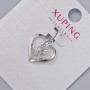 Pendant "Heart" Xuping, diameter 15x15mm +-, length 20mm +- rhodium