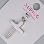 Pendant “Cross” Xuping with white crystals, diameter 27×16, 5mm+ -, length 33mm+- rhodium