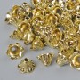 End cap, 8x5mm diameter, hole 1.7mm, pack 20 g, light gold metal colour