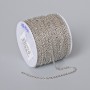 Jewellery findings spool chain for jewellery, thickness 1.3 mm, length 18 m ± stainless steel