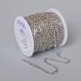 Jewellery findings spool chain for jewellery, 3mm thickness, 18m length +/- stainless steel
