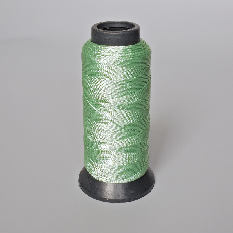 Cotton bobbin thread Mint colour, 0.9mm diameter, nylon for crafts 500 m