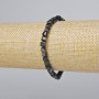 Bracelet Hawk's Eye Natural Stone Faceted Cube, diameter 5mm±, length 18cm (stretch)